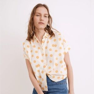 Madewell Hilltop Shirt in Daisy Groove